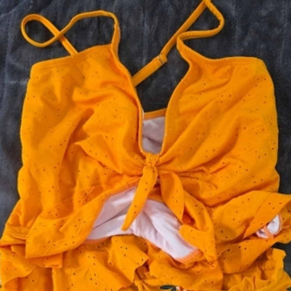 Coral Reef Mango Bikini Top Only XL